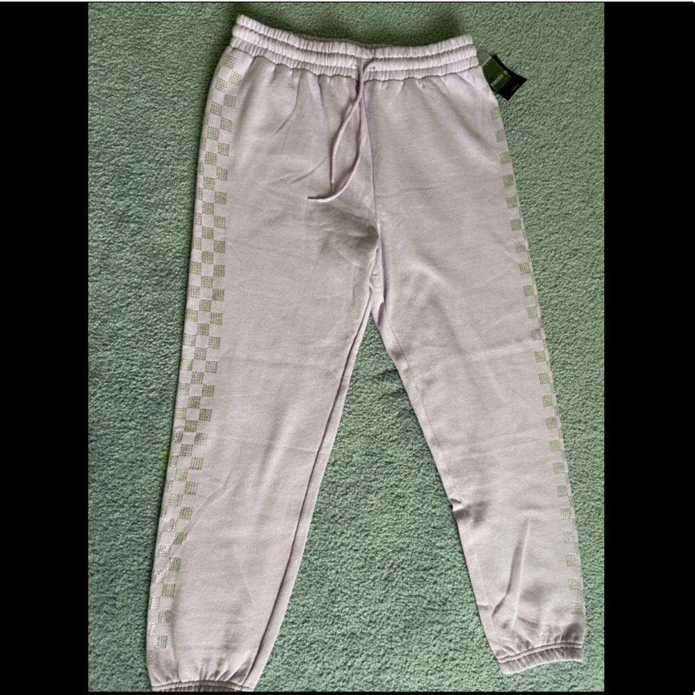 F21 Purple bling sweatpants NWT